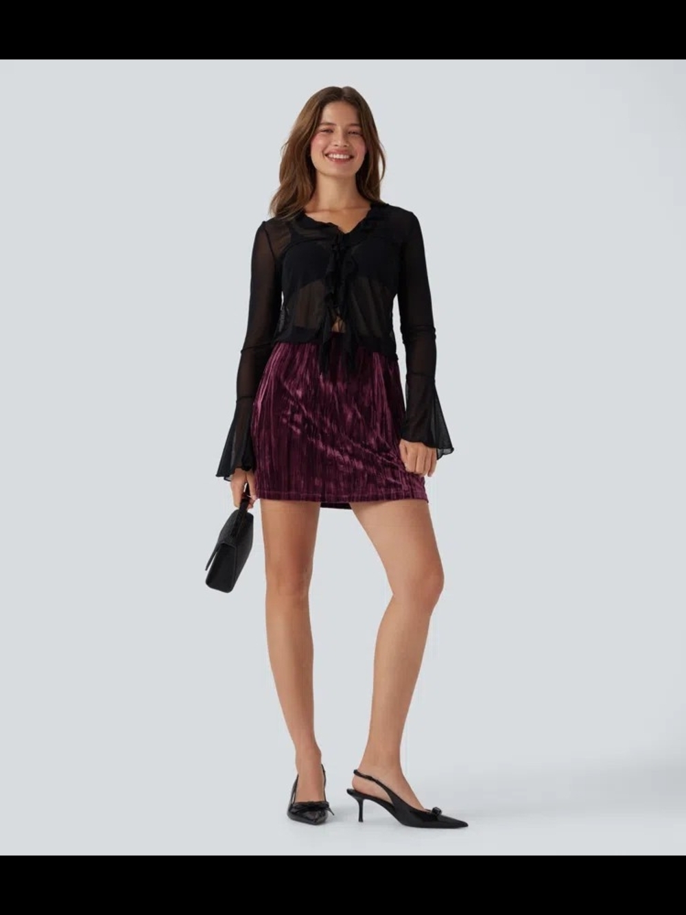 Halara Velvet Crimson Red Skort